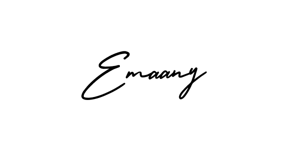 Make a short Emaany signature style. Manage your documents anywhere anytime using AmerikaSignatureDemo-Regular. Create and add eSignatures, submit forms, share and send files easily. Emaany signature style 3 images and pictures png