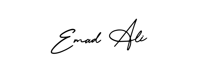 Check out images of Autograph of Emad Ali name. Actor Emad Ali Signature Style. AmerikaSignatureDemo-Regular is a professional sign style online. Emad Ali signature style 3 images and pictures png