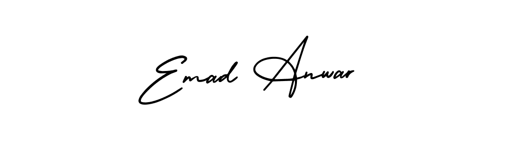 AmerikaSignatureDemo-Regular is a professional signature style that is perfect for those who want to add a touch of class to their signature. It is also a great choice for those who want to make their signature more unique. Get Emad Anwar name to fancy signature for free. Emad Anwar signature style 3 images and pictures png