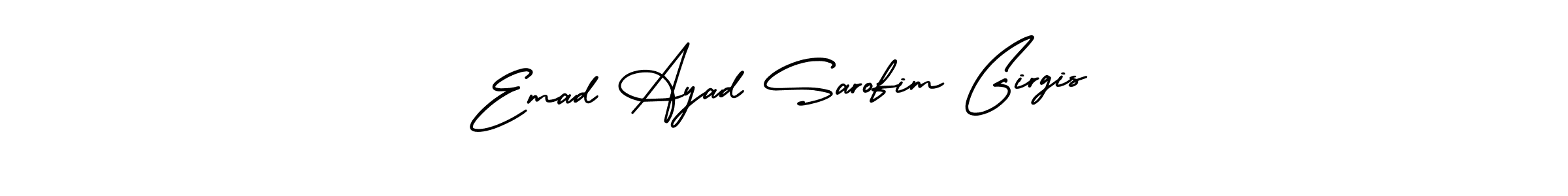 This is the best signature style for the Emad Ayad Sarofim Girgis name. Also you like these signature font (AmerikaSignatureDemo-Regular). Mix name signature. Emad Ayad Sarofim Girgis signature style 3 images and pictures png