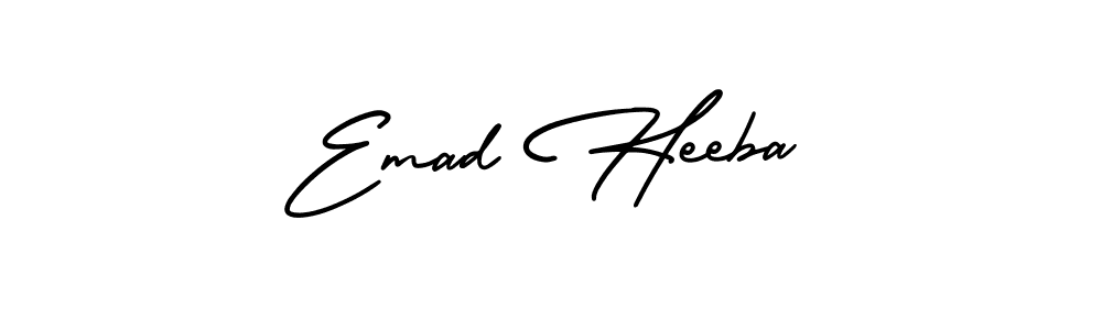 Design your own signature with our free online signature maker. With this signature software, you can create a handwritten (AmerikaSignatureDemo-Regular) signature for name Emad Heeba. Emad Heeba signature style 3 images and pictures png