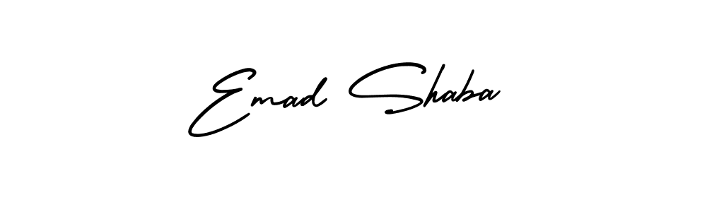 How to Draw Emad Shaba signature style? AmerikaSignatureDemo-Regular is a latest design signature styles for name Emad Shaba. Emad Shaba signature style 3 images and pictures png