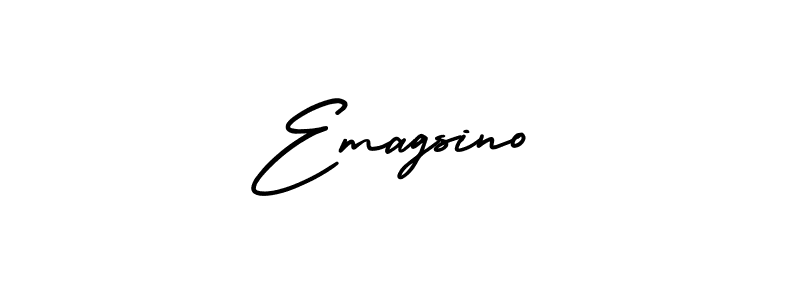 Make a beautiful signature design for name Emagsino. With this signature (AmerikaSignatureDemo-Regular) style, you can create a handwritten signature for free. Emagsino signature style 3 images and pictures png