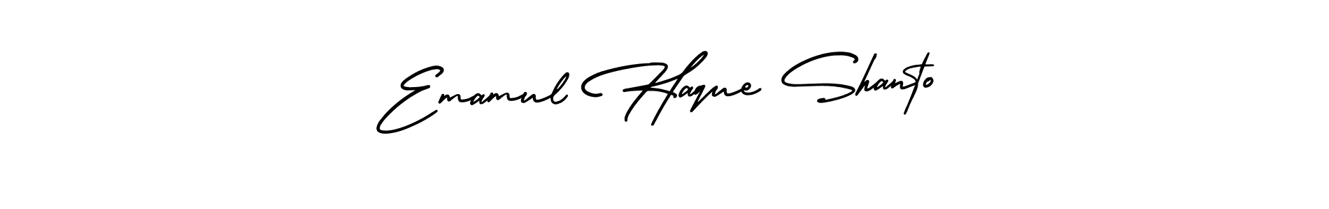 How to make Emamul Haque Shanto name signature. Use AmerikaSignatureDemo-Regular style for creating short signs online. This is the latest handwritten sign. Emamul Haque Shanto signature style 3 images and pictures png