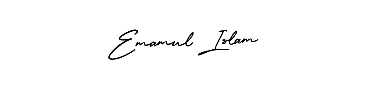 Use a signature maker to create a handwritten signature online. With this signature software, you can design (AmerikaSignatureDemo-Regular) your own signature for name Emamul Islam. Emamul Islam signature style 3 images and pictures png