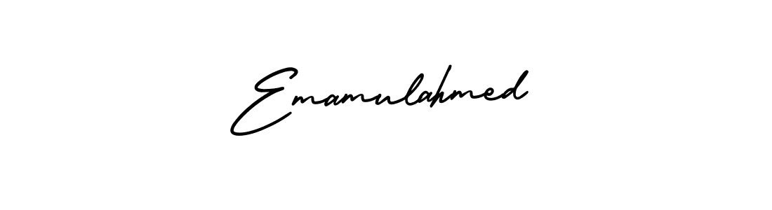 Use a signature maker to create a handwritten signature online. With this signature software, you can design (AmerikaSignatureDemo-Regular) your own signature for name Emamulahmed. Emamulahmed signature style 3 images and pictures png