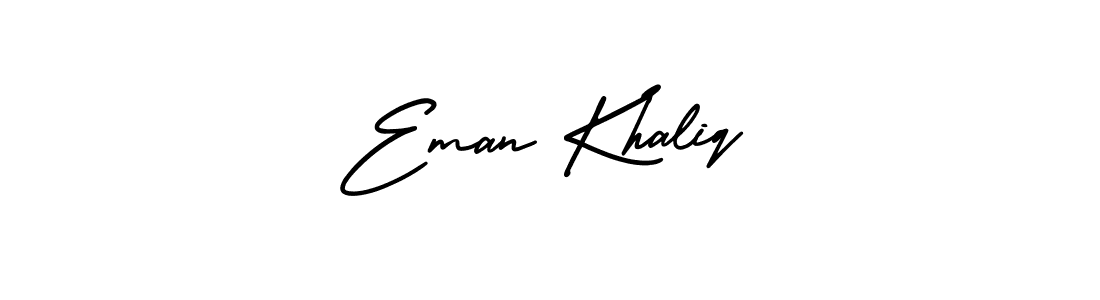Use a signature maker to create a handwritten signature online. With this signature software, you can design (AmerikaSignatureDemo-Regular) your own signature for name Eman Khaliq. Eman Khaliq signature style 3 images and pictures png