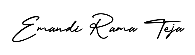 If you are searching for the best signature style for your name Emandi Rama Teja, here we have designed multiple signature styles using AmerikaSignatureDemo-Regular. Emandi Rama Teja signature style 3 images and pictures png