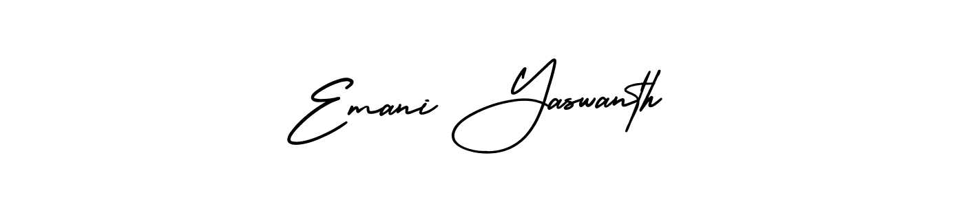 Emani Yaswanth stylish signature style. Best Handwritten Sign (AmerikaSignatureDemo-Regular) for my name. Handwritten Signature Collection Ideas for my name Emani Yaswanth. Emani Yaswanth signature style 3 images and pictures png
