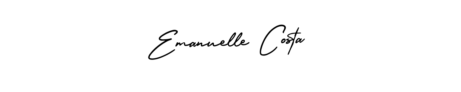 How to Draw Emanuelle Costa signature style? AmerikaSignatureDemo-Regular is a latest design signature styles for name Emanuelle Costa. Emanuelle Costa signature style 3 images and pictures png