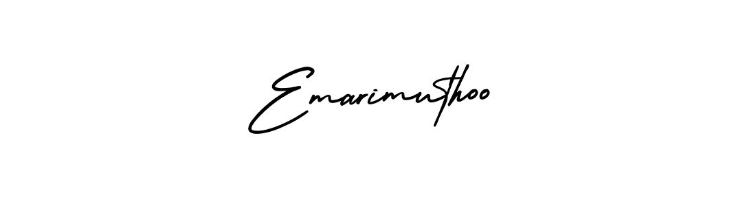 AmerikaSignatureDemo-Regular is a professional signature style that is perfect for those who want to add a touch of class to their signature. It is also a great choice for those who want to make their signature more unique. Get Emarimuthoo name to fancy signature for free. Emarimuthoo signature style 3 images and pictures png