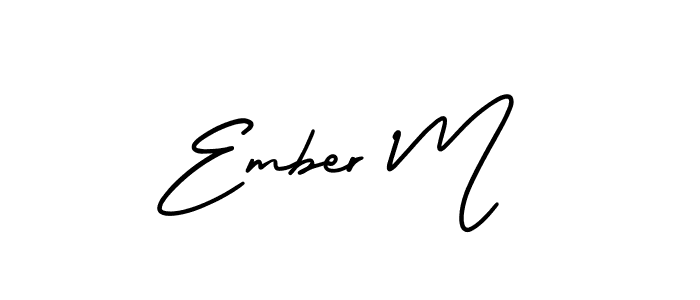 Also we have Ember M name is the best signature style. Create professional handwritten signature collection using AmerikaSignatureDemo-Regular autograph style. Ember M signature style 3 images and pictures png