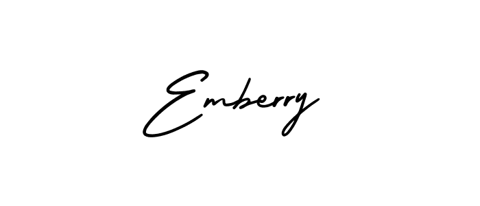 Use a signature maker to create a handwritten signature online. With this signature software, you can design (AmerikaSignatureDemo-Regular) your own signature for name Emberry. Emberry signature style 3 images and pictures png