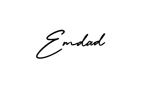 How to Draw Emdad signature style? AmerikaSignatureDemo-Regular is a latest design signature styles for name Emdad. Emdad signature style 3 images and pictures png