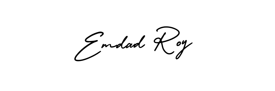 Make a beautiful signature design for name Emdad Roy. With this signature (AmerikaSignatureDemo-Regular) style, you can create a handwritten signature for free. Emdad Roy signature style 3 images and pictures png
