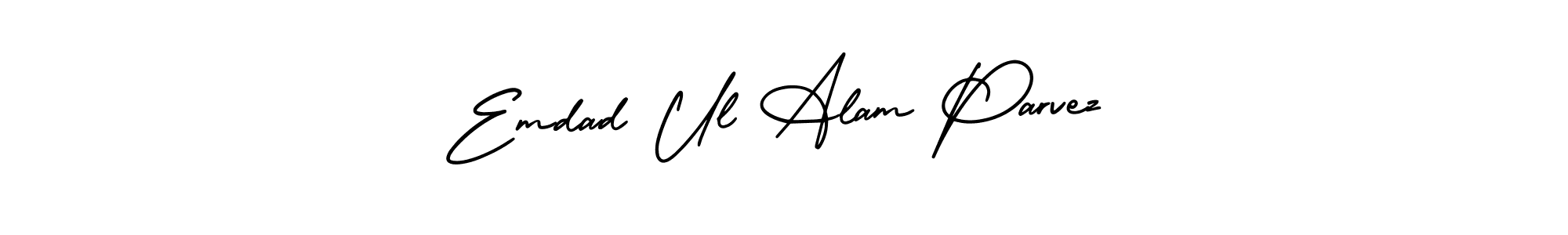 Make a beautiful signature design for name Emdad Ul Alam Parvez. With this signature (AmerikaSignatureDemo-Regular) style, you can create a handwritten signature for free. Emdad Ul Alam Parvez signature style 3 images and pictures png