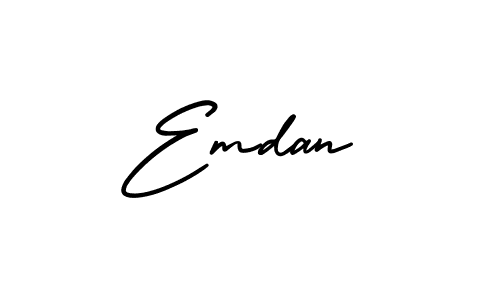 AmerikaSignatureDemo-Regular is a professional signature style that is perfect for those who want to add a touch of class to their signature. It is also a great choice for those who want to make their signature more unique. Get Emdan name to fancy signature for free. Emdan signature style 3 images and pictures png