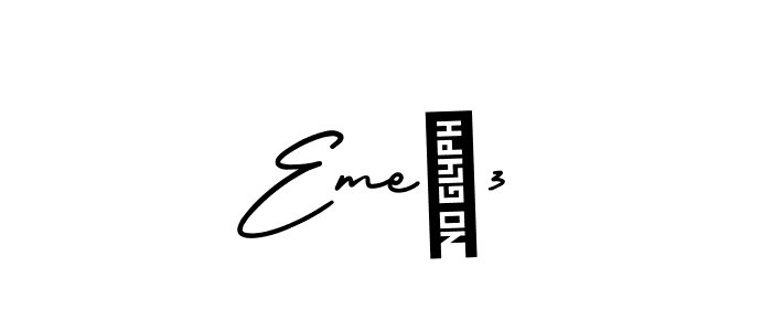 Also You can easily find your signature by using the search form. We will create Eme⁹3 name handwritten signature images for you free of cost using AmerikaSignatureDemo-Regular sign style. Eme⁹3 signature style 3 images and pictures png