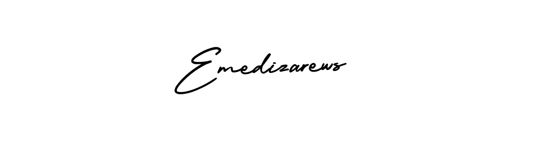 Emedizarews stylish signature style. Best Handwritten Sign (AmerikaSignatureDemo-Regular) for my name. Handwritten Signature Collection Ideas for my name Emedizarews. Emedizarews signature style 3 images and pictures png