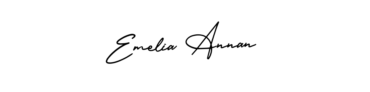 It looks lik you need a new signature style for name Emelia Annan. Design unique handwritten (AmerikaSignatureDemo-Regular) signature with our free signature maker in just a few clicks. Emelia Annan signature style 3 images and pictures png