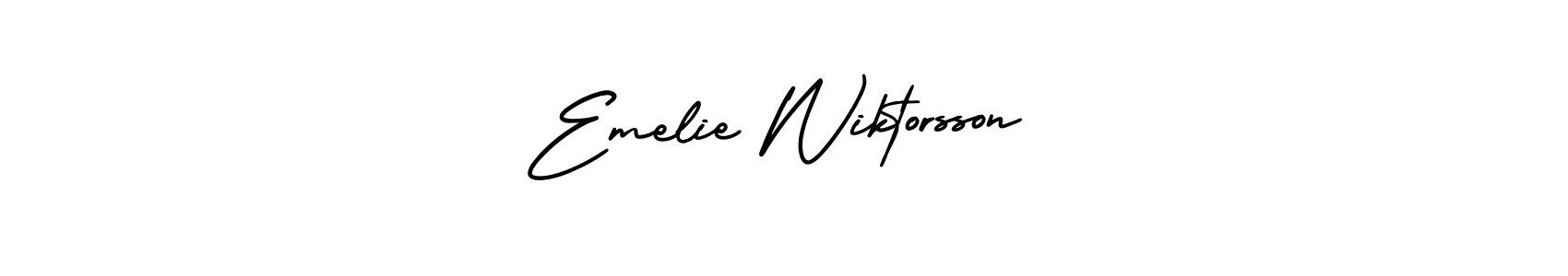 Check out images of Autograph of Emelie Wiktorsson name. Actor Emelie Wiktorsson Signature Style. AmerikaSignatureDemo-Regular is a professional sign style online. Emelie Wiktorsson signature style 3 images and pictures png