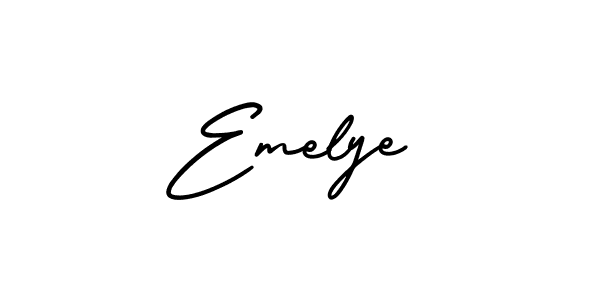 Make a beautiful signature design for name Emelye. With this signature (AmerikaSignatureDemo-Regular) style, you can create a handwritten signature for free. Emelye signature style 3 images and pictures png