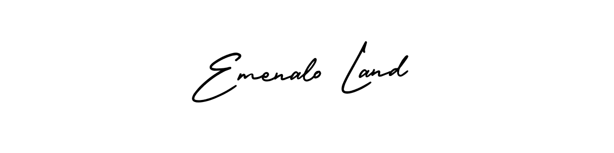 Emenalo Land stylish signature style. Best Handwritten Sign (AmerikaSignatureDemo-Regular) for my name. Handwritten Signature Collection Ideas for my name Emenalo Land. Emenalo Land signature style 3 images and pictures png