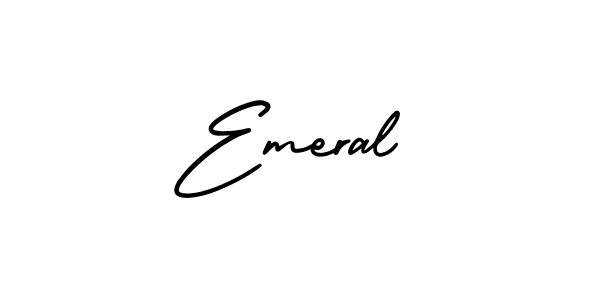Best and Professional Signature Style for Emeral. AmerikaSignatureDemo-Regular Best Signature Style Collection. Emeral signature style 3 images and pictures png