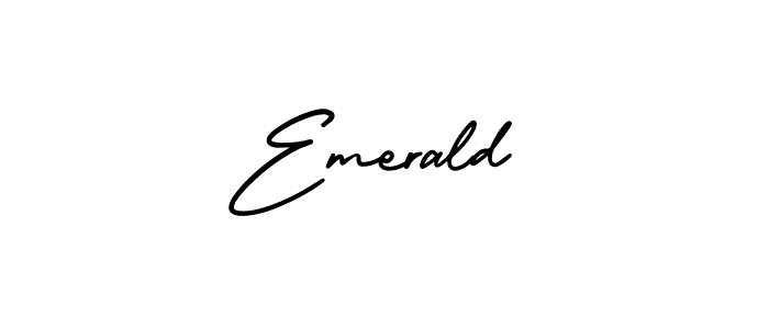 Make a beautiful signature design for name Emerald. With this signature (AmerikaSignatureDemo-Regular) style, you can create a handwritten signature for free. Emerald signature style 3 images and pictures png