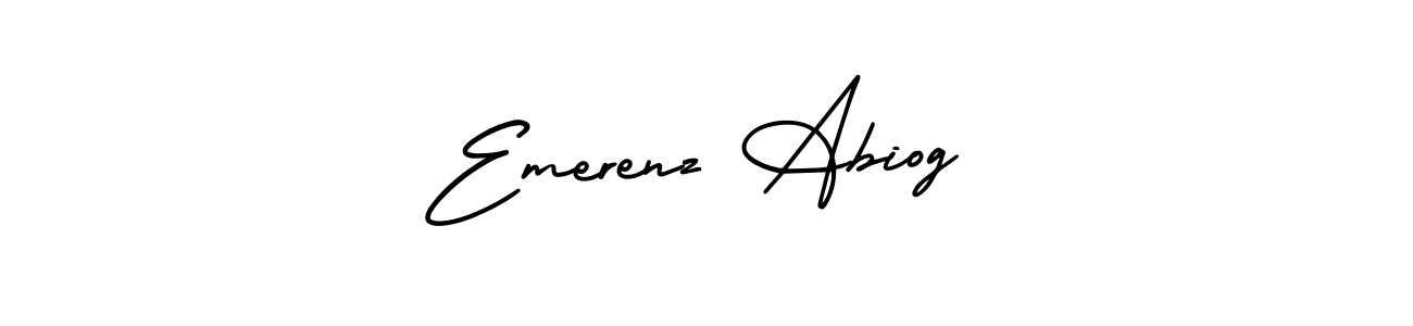 Design your own signature with our free online signature maker. With this signature software, you can create a handwritten (AmerikaSignatureDemo-Regular) signature for name Emerenz Abiog. Emerenz Abiog signature style 3 images and pictures png
