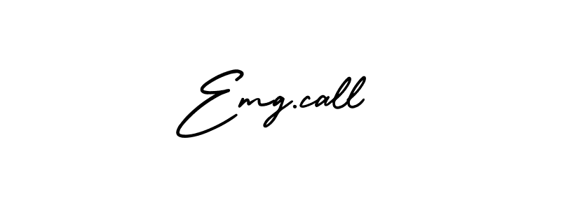 AmerikaSignatureDemo-Regular is a professional signature style that is perfect for those who want to add a touch of class to their signature. It is also a great choice for those who want to make their signature more unique. Get Emg.call name to fancy signature for free. Emg.call signature style 3 images and pictures png