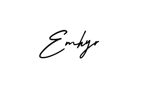 How to make Emhyr name signature. Use AmerikaSignatureDemo-Regular style for creating short signs online. This is the latest handwritten sign. Emhyr signature style 3 images and pictures png