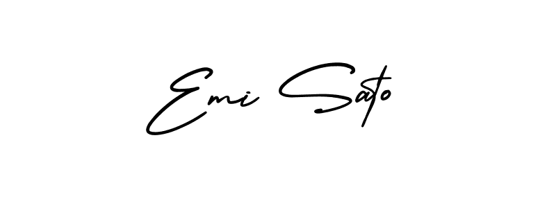 Similarly AmerikaSignatureDemo-Regular is the best handwritten signature design. Signature creator online .You can use it as an online autograph creator for name Emi Sato. Emi Sato signature style 3 images and pictures png