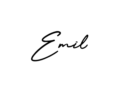 Use a signature maker to create a handwritten signature online. With this signature software, you can design (AmerikaSignatureDemo-Regular) your own signature for name Emil. Emil signature style 3 images and pictures png