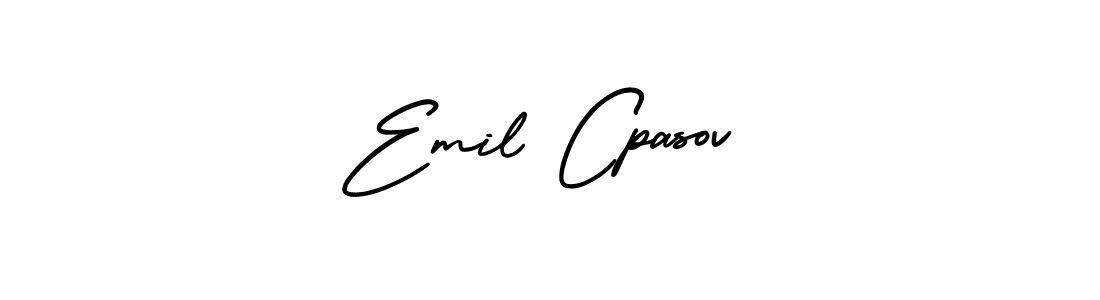 How to make Emil Cpasov name signature. Use AmerikaSignatureDemo-Regular style for creating short signs online. This is the latest handwritten sign. Emil Cpasov signature style 3 images and pictures png