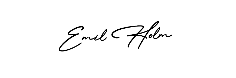 Design your own signature with our free online signature maker. With this signature software, you can create a handwritten (AmerikaSignatureDemo-Regular) signature for name Emil Holm. Emil Holm signature style 3 images and pictures png