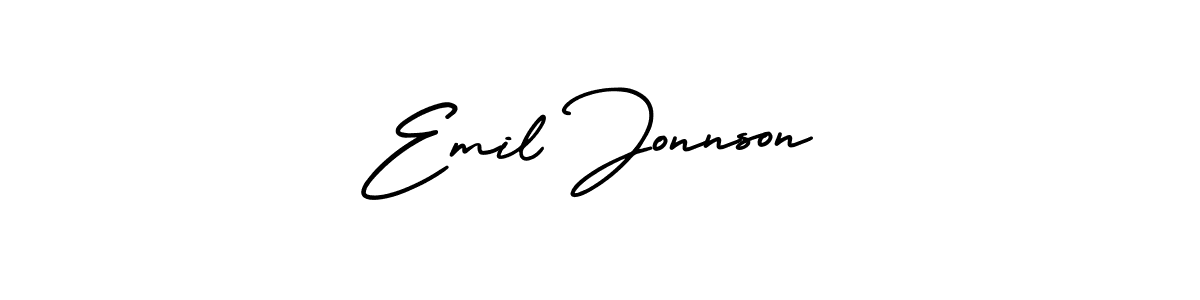 Use a signature maker to create a handwritten signature online. With this signature software, you can design (AmerikaSignatureDemo-Regular) your own signature for name Emil Jonnson. Emil Jonnson signature style 3 images and pictures png