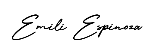 Create a personalized artistic stamp with Emili Espinoza in AmerikaSignatureDemo-Regular font. Perfect for visual artists, designers, and influencers. Emili Espinoza signature style 3 images and pictures png