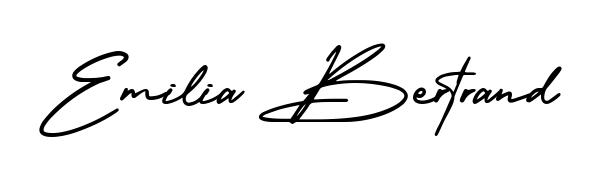 Get inspired by this graceful AmerikaSignatureDemo-Regular signature style for name Emilia Bertrand. Smooth loops and balanced proportions for everyday use. Emilia Bertrand signature style 3 images and pictures png