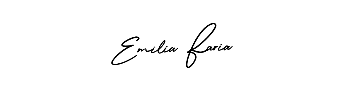 Create a beautiful signature design for name Emilia Faria. With this signature (AmerikaSignatureDemo-Regular) fonts, you can make a handwritten signature for free. Emilia Faria signature style 3 images and pictures png