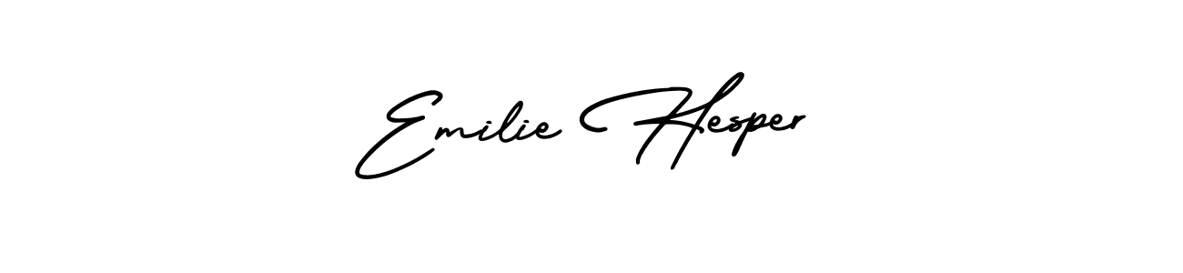 Make a beautiful signature design for name Emilie Hesper. With this signature (AmerikaSignatureDemo-Regular) style, you can create a handwritten signature for free. Emilie Hesper signature style 3 images and pictures png