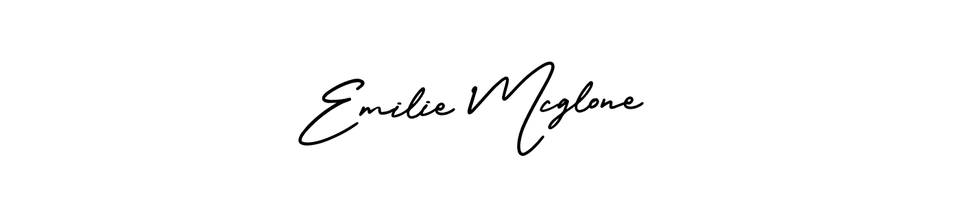 AmerikaSignatureDemo-Regular is a professional signature style that is perfect for those who want to add a touch of class to their signature. It is also a great choice for those who want to make their signature more unique. Get Emilie Mcglone name to fancy signature for free. Emilie Mcglone signature style 3 images and pictures png