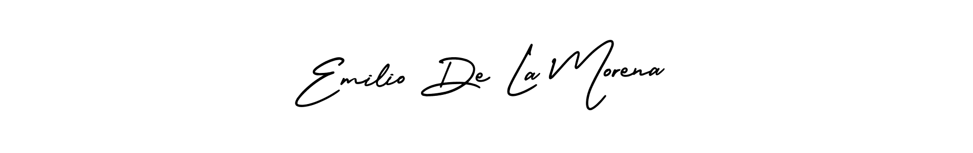 How to Draw Emilio De La Morena signature style? AmerikaSignatureDemo-Regular is a latest design signature styles for name Emilio De La Morena. Emilio De La Morena signature style 3 images and pictures png