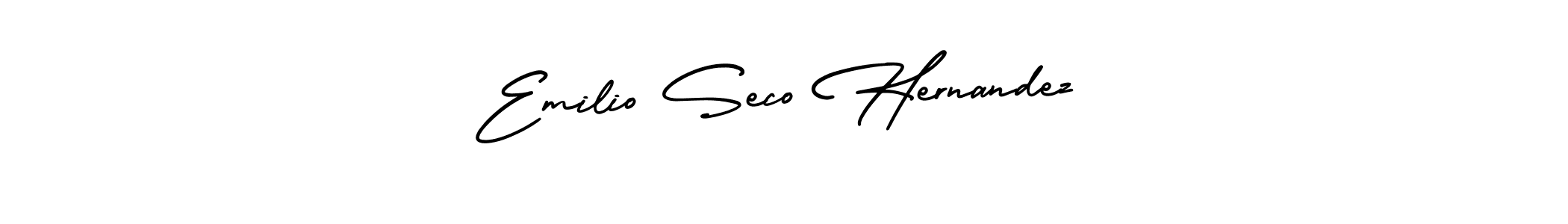 Design your own signature with our free online signature maker. With this signature software, you can create a handwritten (AmerikaSignatureDemo-Regular) signature for name Emilio Seco Hernandez. Emilio Seco Hernandez signature style 3 images and pictures png