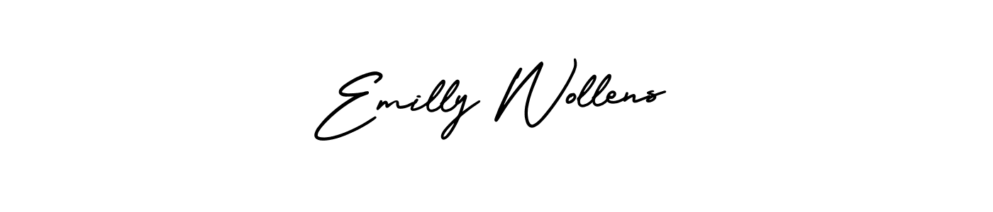How to make Emilly Wollens name signature. Use AmerikaSignatureDemo-Regular style for creating short signs online. This is the latest handwritten sign. Emilly Wollens signature style 3 images and pictures png