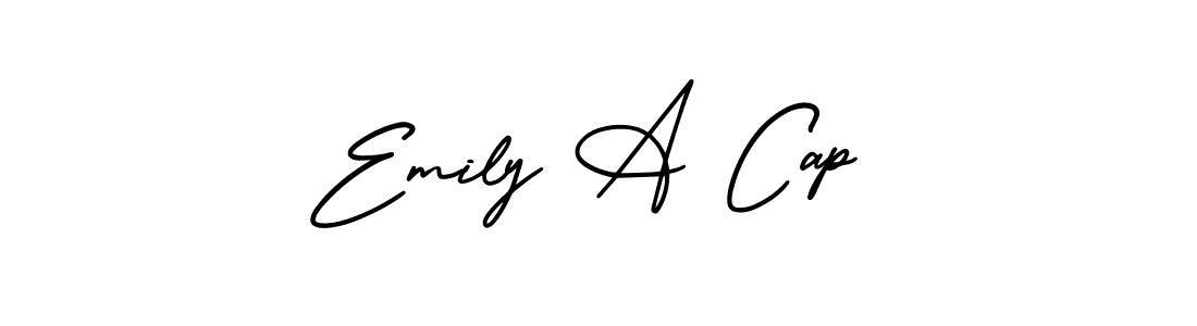 How to make Emily A Cap name signature. Use AmerikaSignatureDemo-Regular style for creating short signs online. This is the latest handwritten sign. Emily A Cap signature style 3 images and pictures png