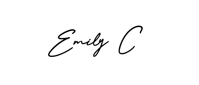 Make a beautiful signature design for name Emily C. With this signature (AmerikaSignatureDemo-Regular) style, you can create a handwritten signature for free. Emily C signature style 3 images and pictures png