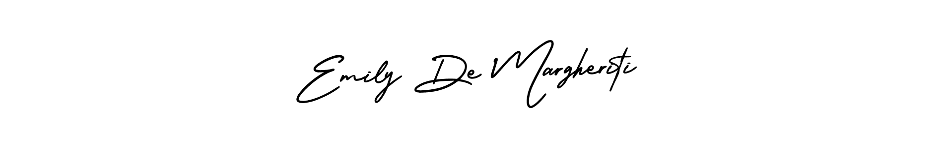 Emily De Margheriti stylish signature style. Best Handwritten Sign (AmerikaSignatureDemo-Regular) for my name. Handwritten Signature Collection Ideas for my name Emily De Margheriti. Emily De Margheriti signature style 3 images and pictures png