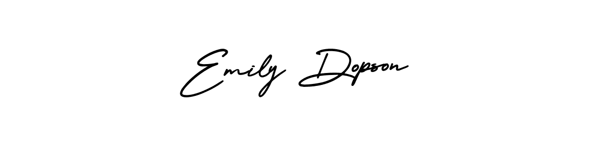How to make Emily Dopson name signature. Use AmerikaSignatureDemo-Regular style for creating short signs online. This is the latest handwritten sign. Emily Dopson signature style 3 images and pictures png