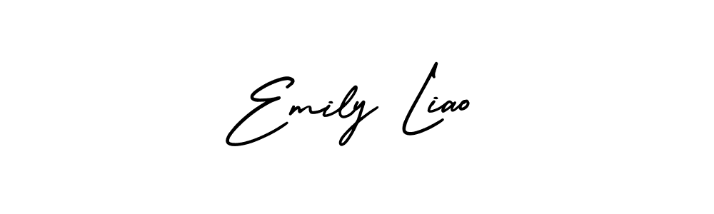 How to Draw Emily Liao signature style? AmerikaSignatureDemo-Regular is a latest design signature styles for name Emily Liao. Emily Liao signature style 3 images and pictures png